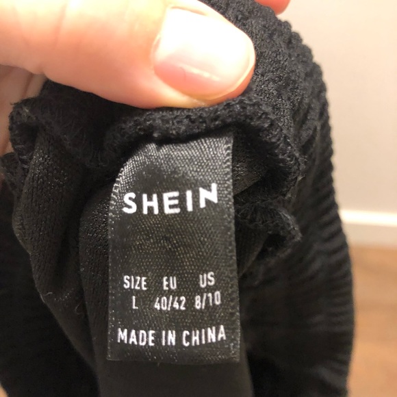 High waisted wide leg black shein Shorts size L - Picture 2 of 4